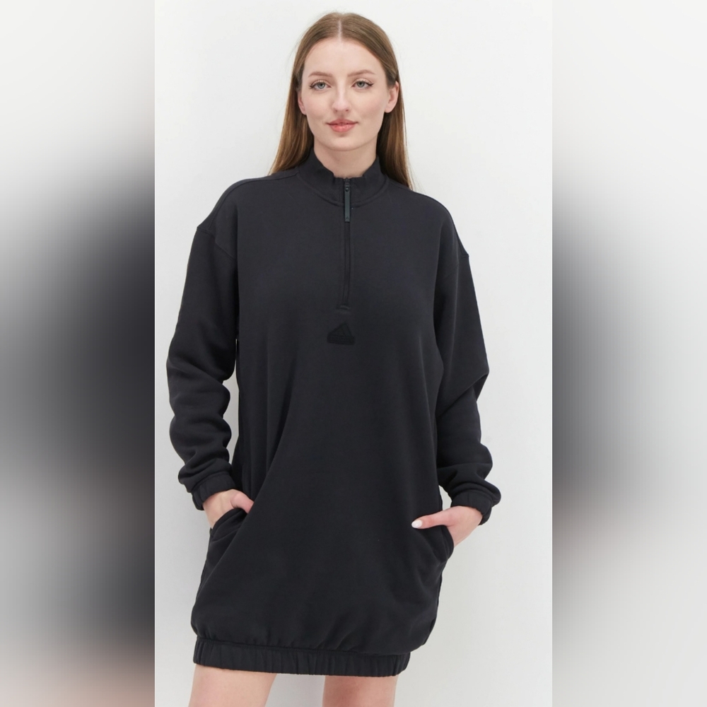 ADIDAS Sportswear Women's Half-Zip Sweater Dress - Picture 3 of 7